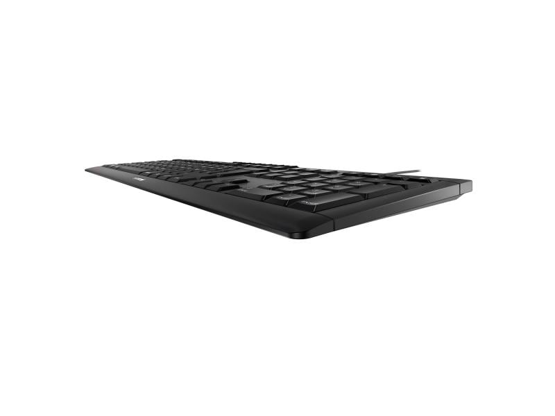 Cherry Tastatur Stream CH-Layout Schwarz Schlanke Tastatur mit flüsterleisem Tastenanschlag