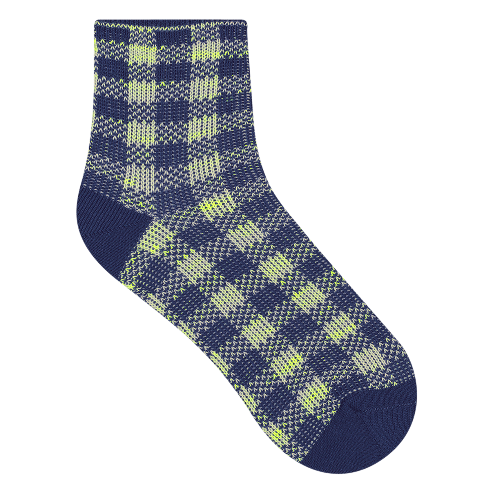 Chaussettes courtes imprimées en coton mélangé | Bleu