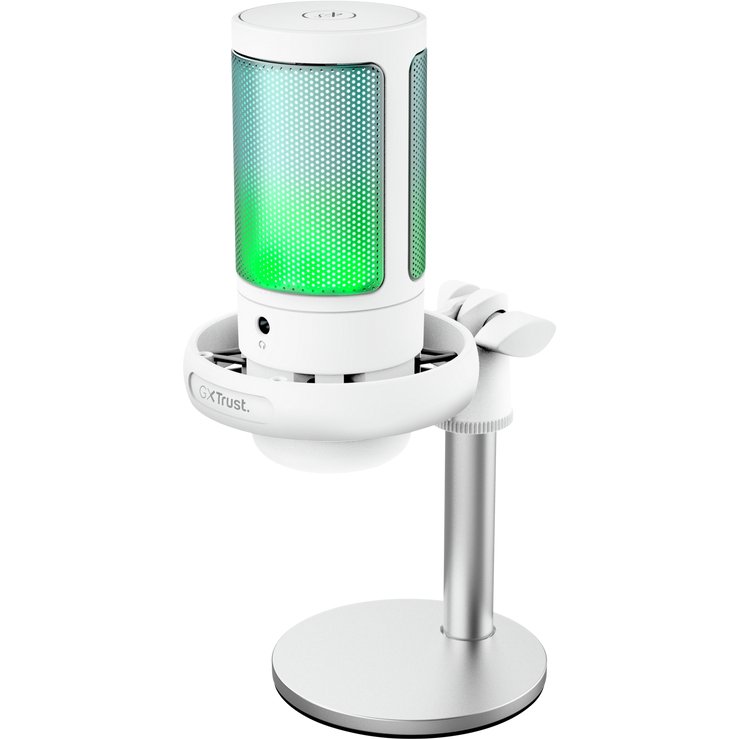 Trust GXT 238W Auron Gris, Blanc Microphone pour podcast
