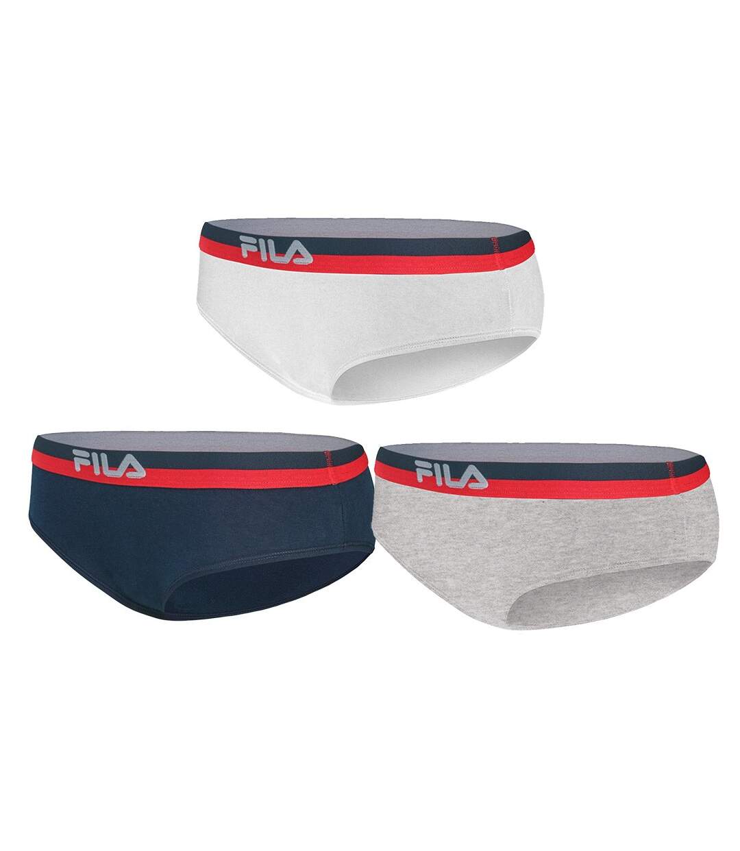 Boxer Shorty Femme Licence Sport compatible Fila Collection-Assortiment modèles photos selon arrivages- Pack de 3 Shorty Coton 6050