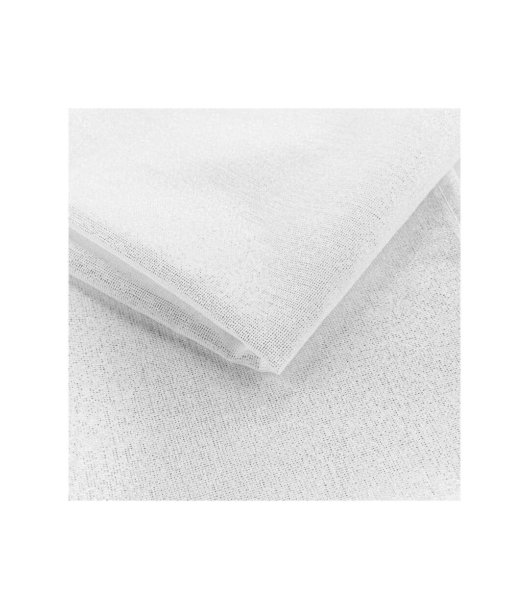 Lot de 3 Serviettes de Table Silvery 40x40cm Blanc