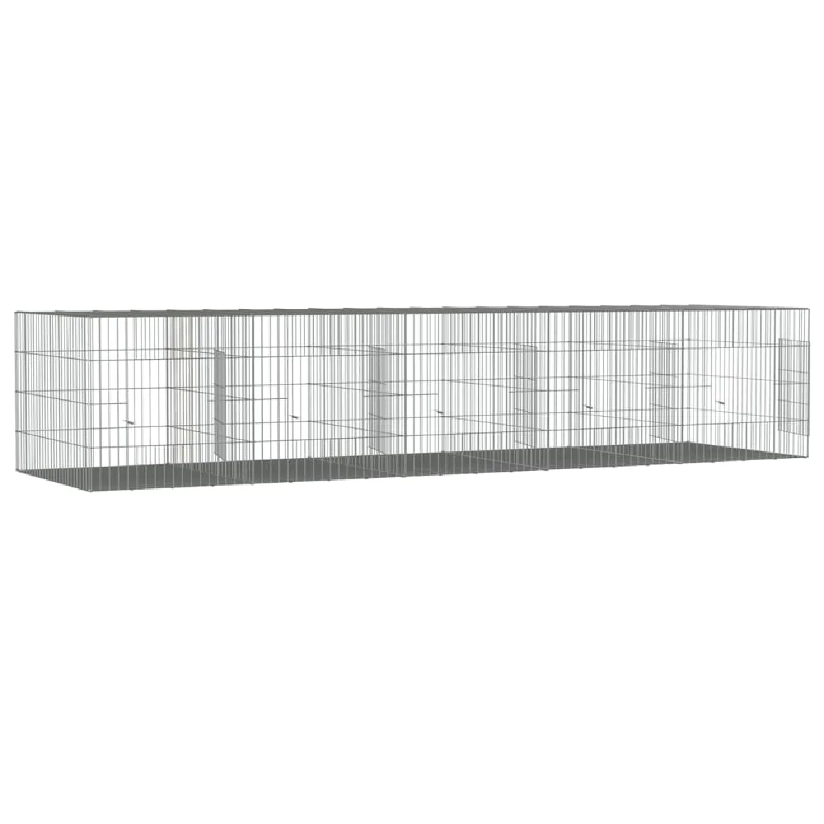 vidaXL Cage lapin 5 panneaux 273x79x54 cm Galvanisé