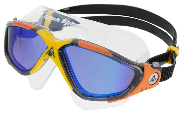 Masque de Natation Aquasphere Vista Noir - Verres Miroir Bleu