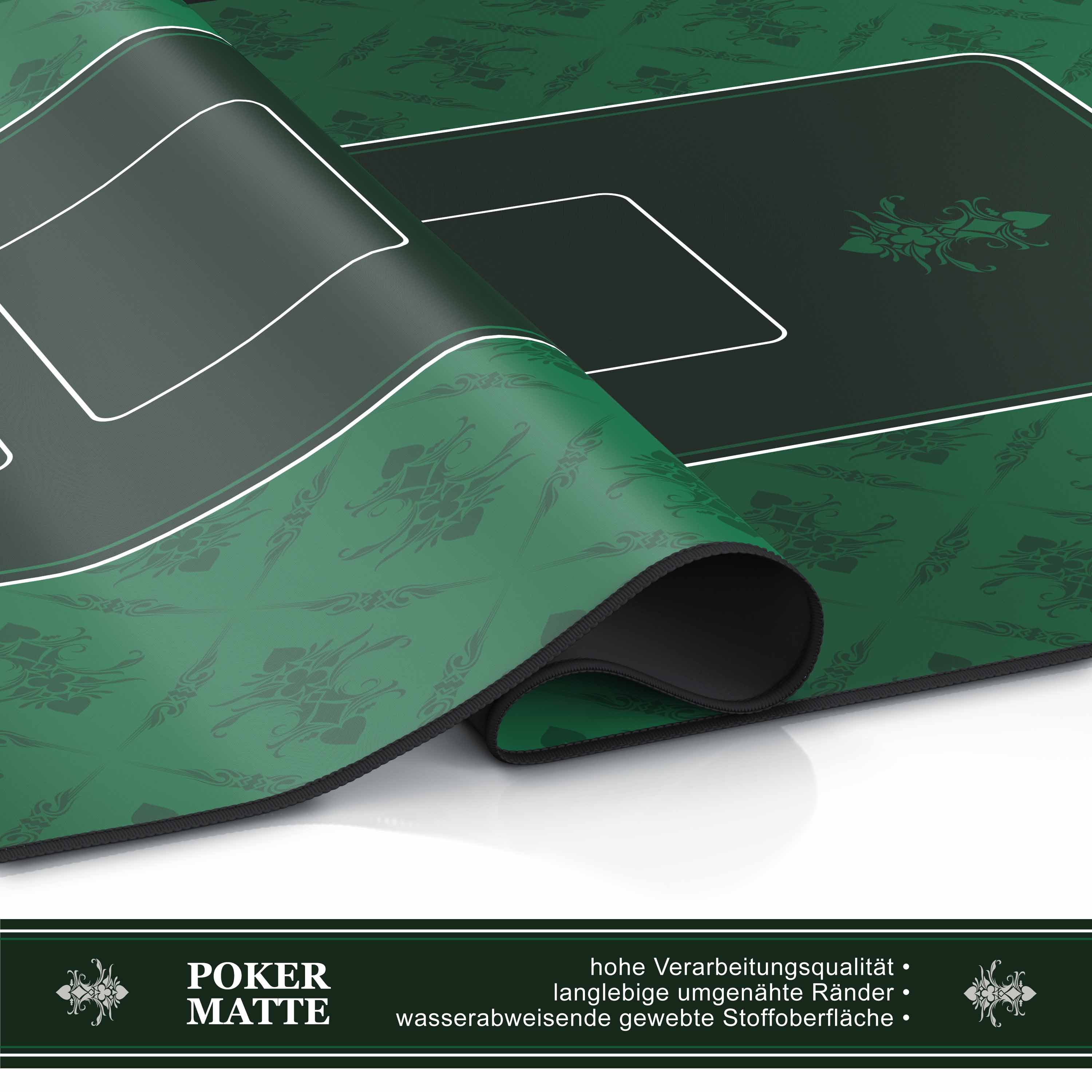 CSL Pokermatte XL Tischauflage für Poker 90 x 40cm / Kartenspiel Matte /Pokertisch Auflage