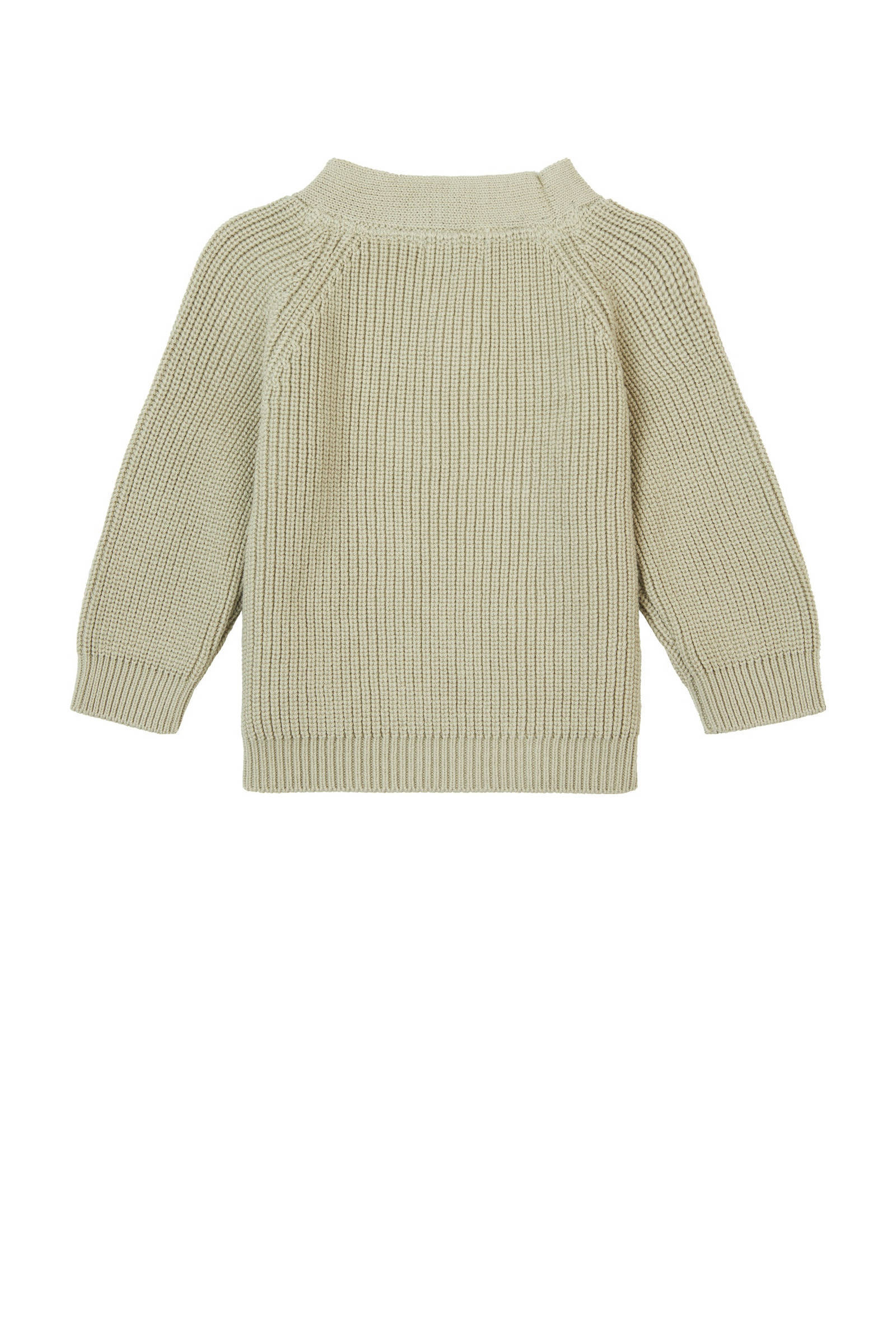Noppies baby grofgebreid vest groen