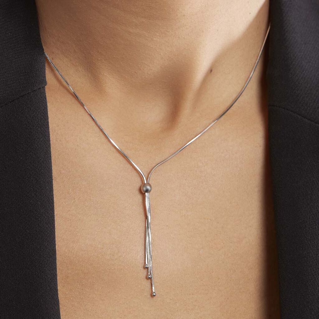 Collier Giorgia Argent Blanc