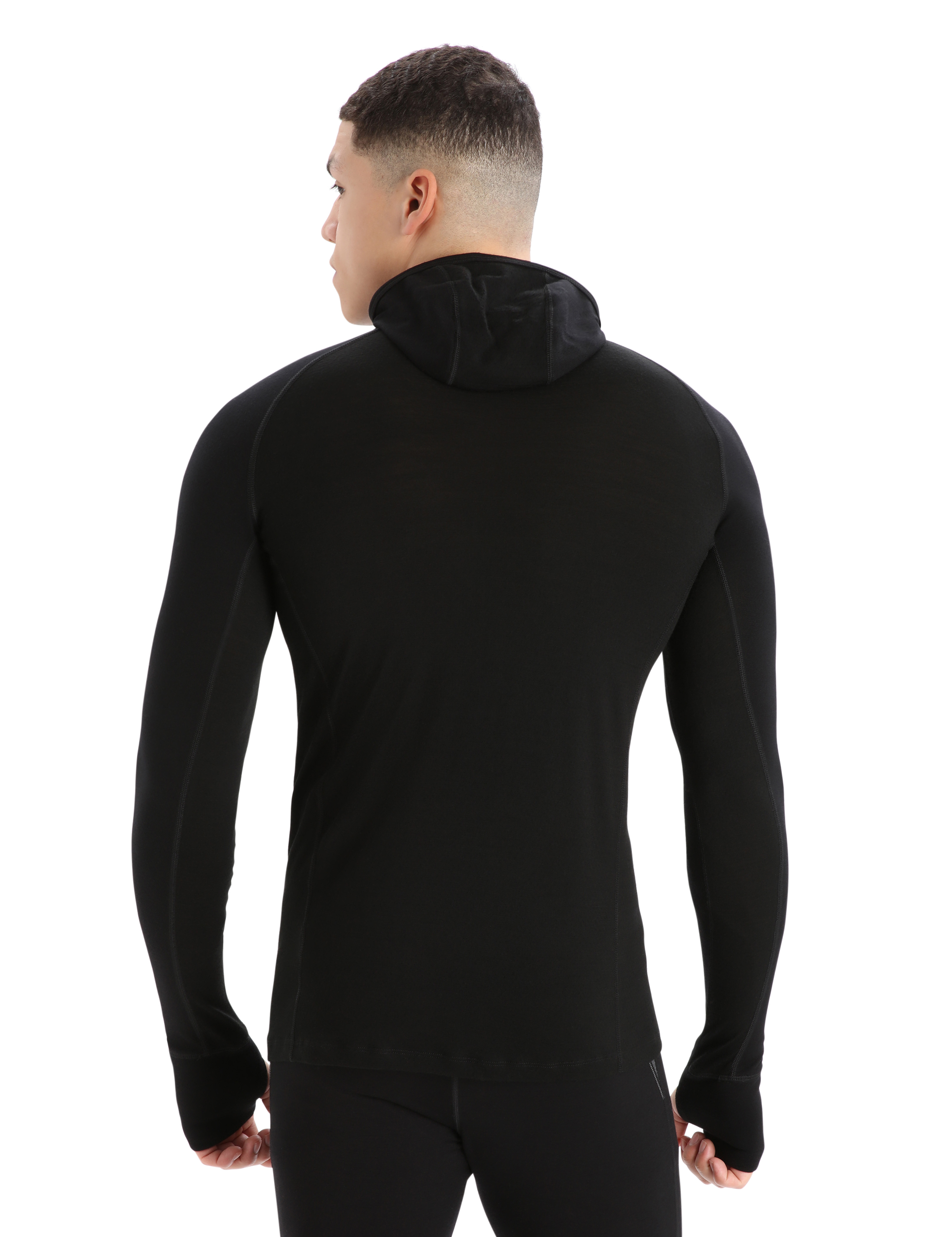 ZoneKnit Merino Insulated LS Thermal Hoodie Herre IB001/Black