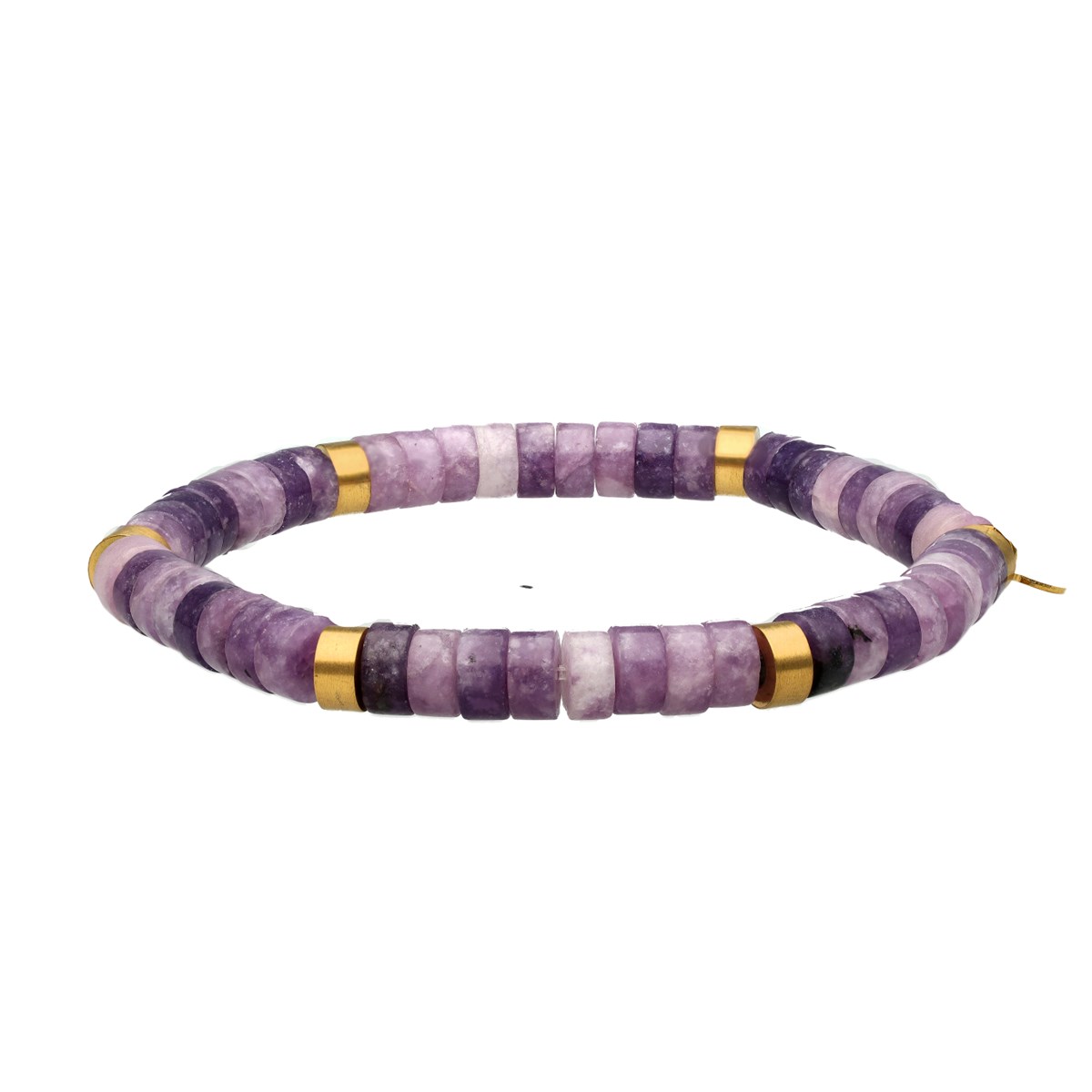 Bracelet Chakra Perles Heishi Améthyste-XS-14cm