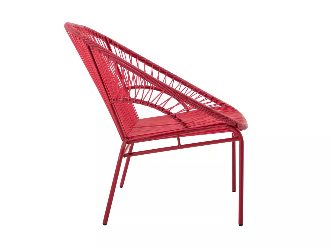 Banc de jardin en fils de résine tressés - Terracotta - ALIOS III de MYLIA
