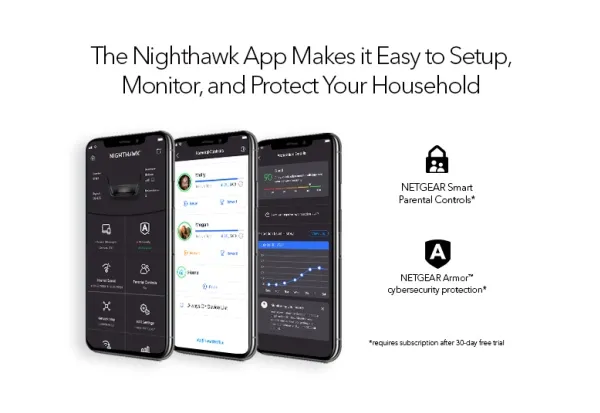 NETGEAR Nighthawk RAXE500 - Trådløs router 4-port switch - 1GbE, 2.5GbE - Wi-Fi 6E - Multi-Band