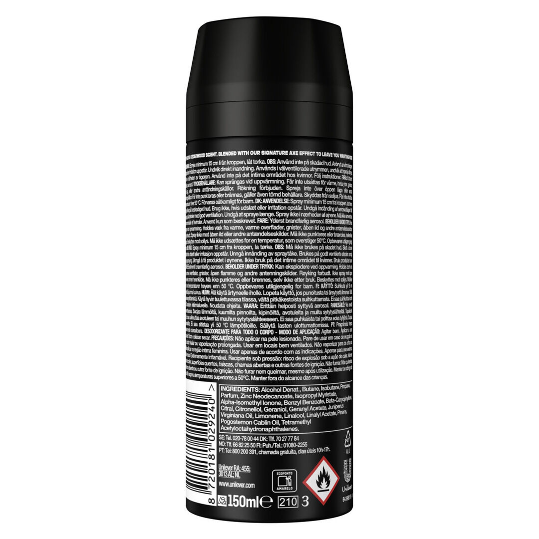 Desodorizante Men Spray Black - 150ml