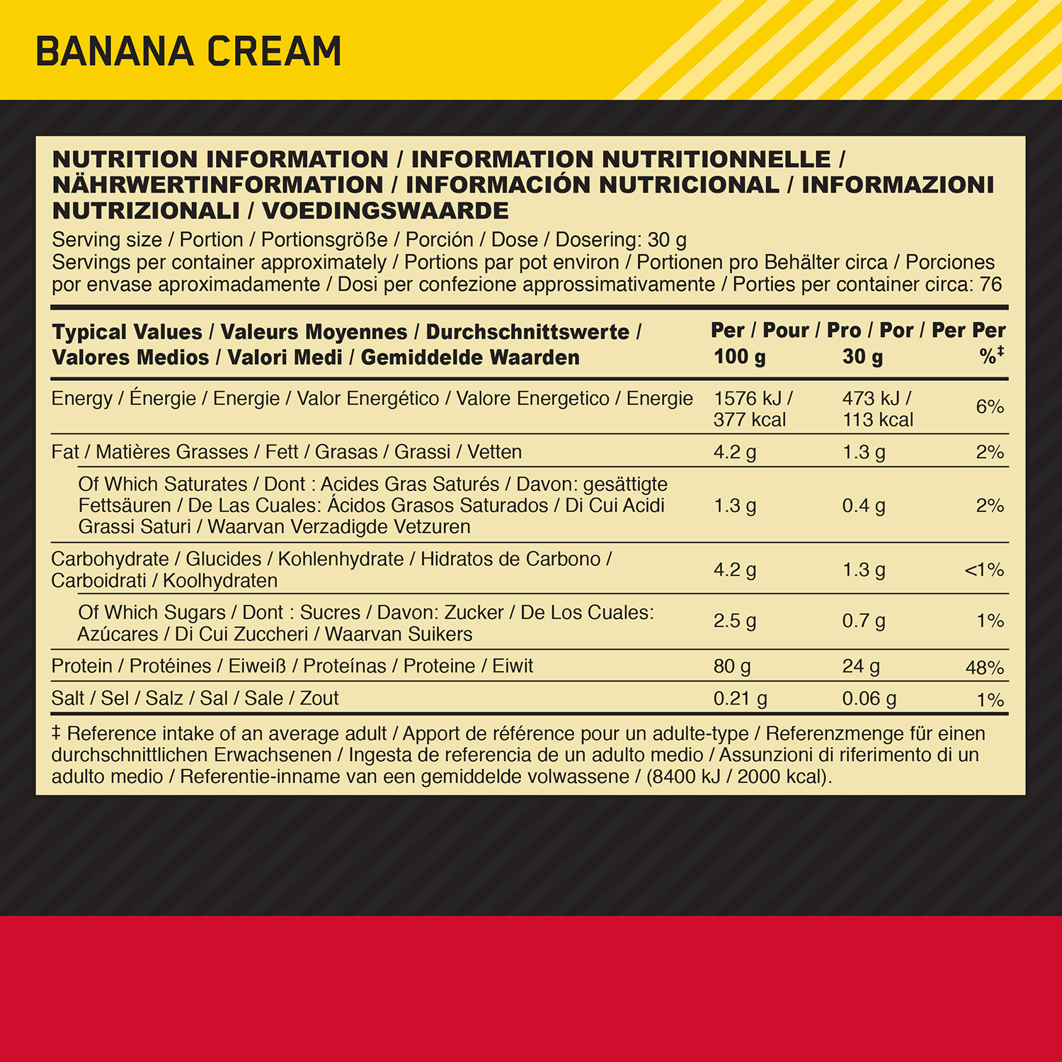 Optimum Nutrition Whey Protein Gold Standard 2267 g Banana Cream