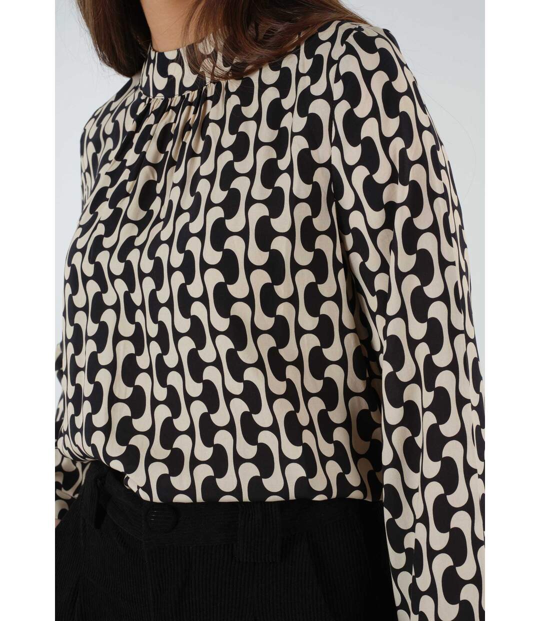 Blouse imprimée géométrique SALMA