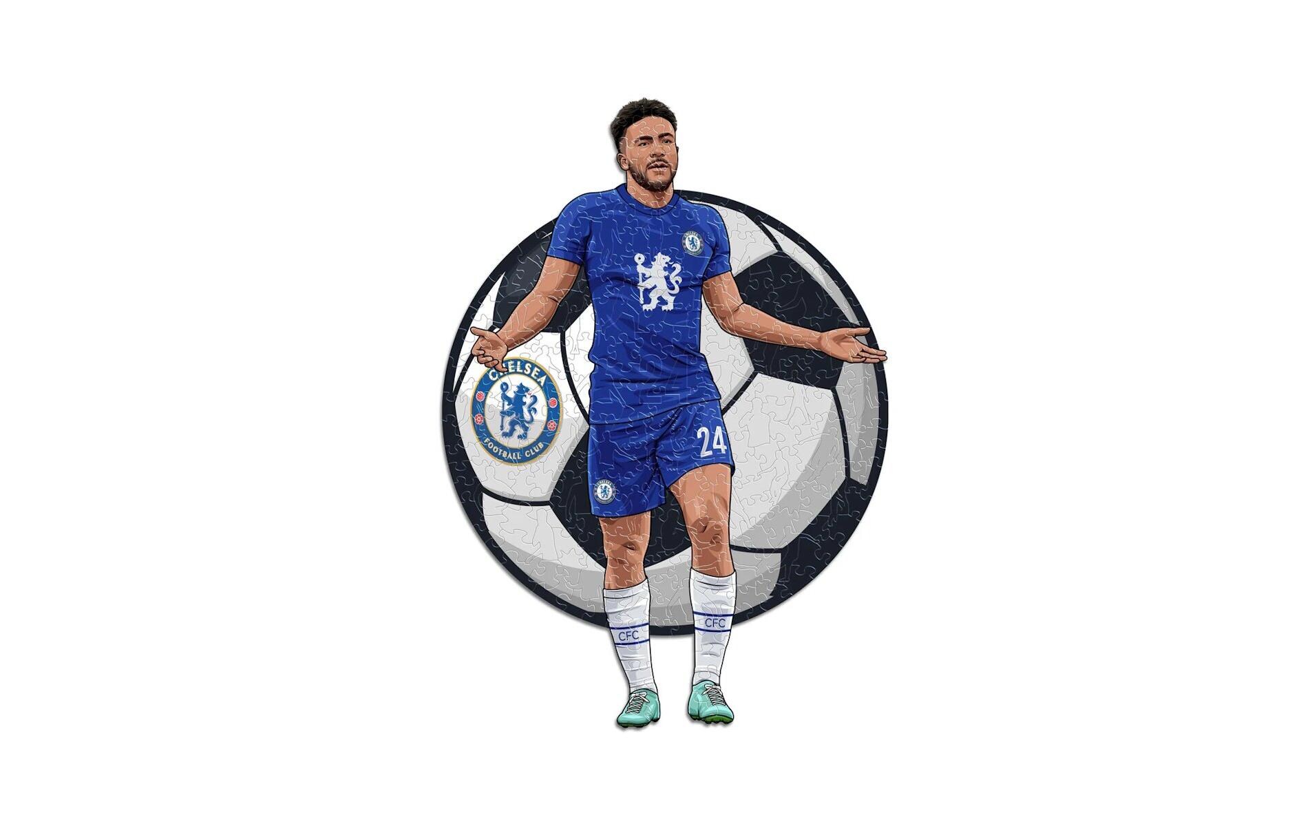 Chelsea FC – Reece JamesOffizielles Holzpuzzle, Grösse M