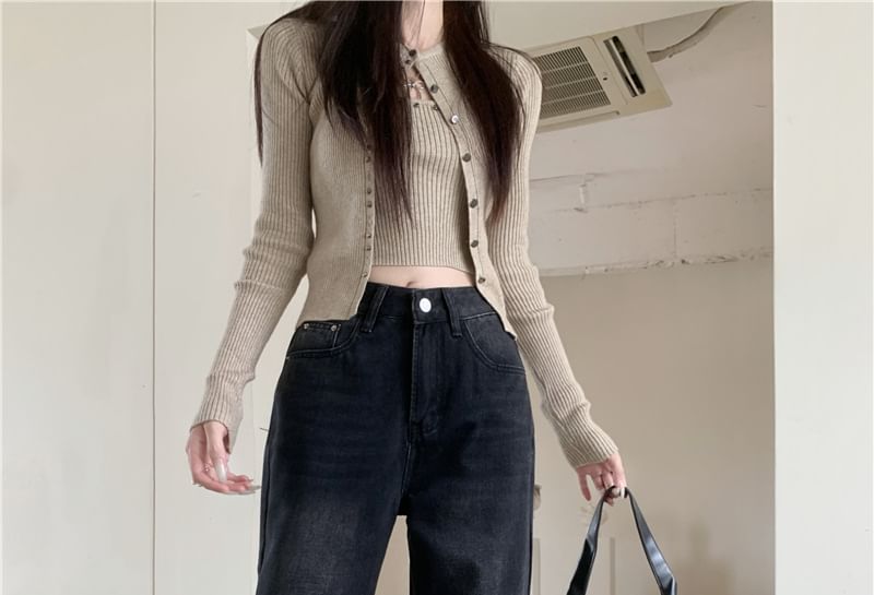 scenesweet - Mid Rise Washed Flared Cargo Jeans