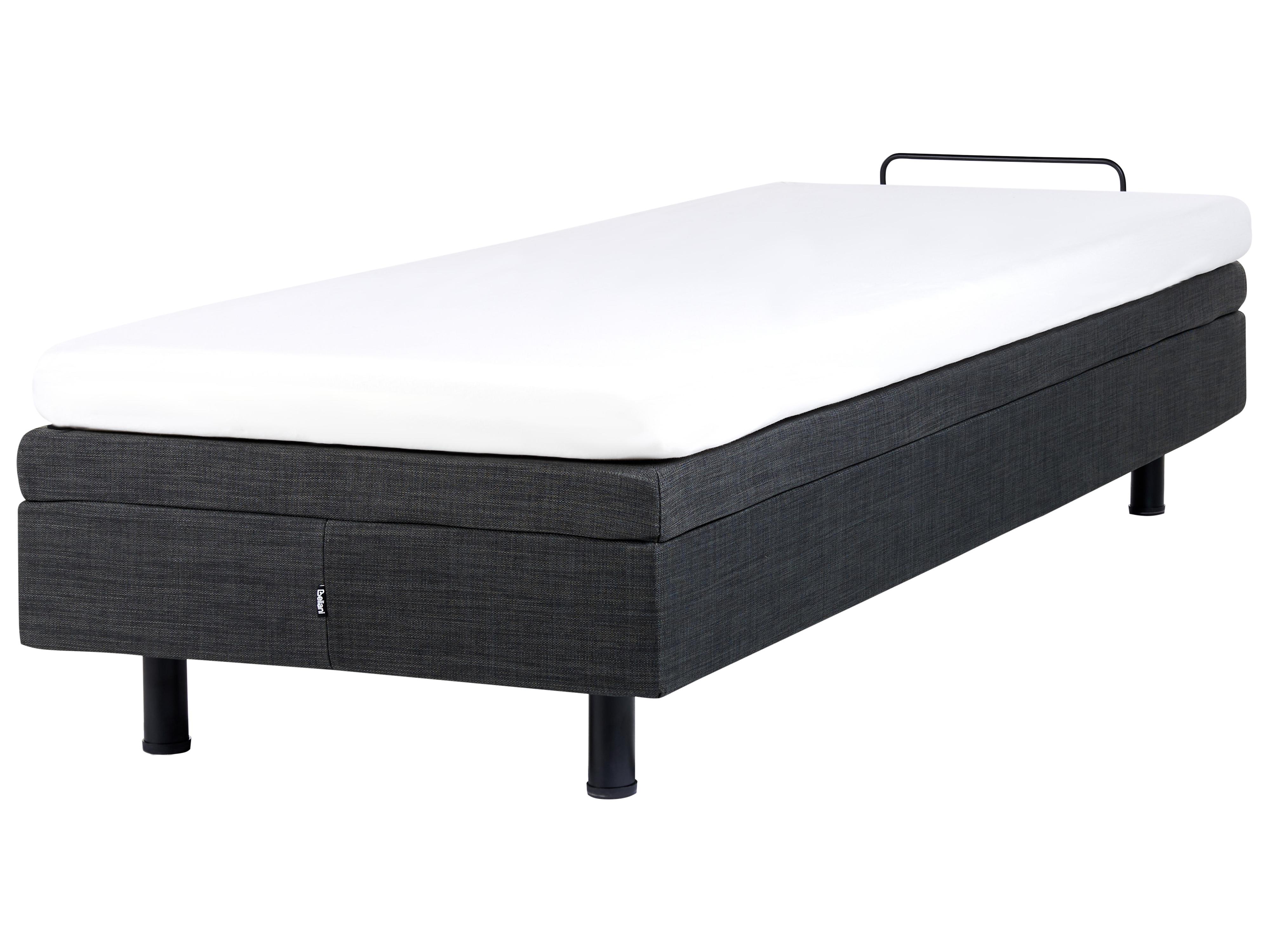 Verstelbaar bed zonder hoofdbord Stof DUKE 90 x 200 cm Donkergrijs