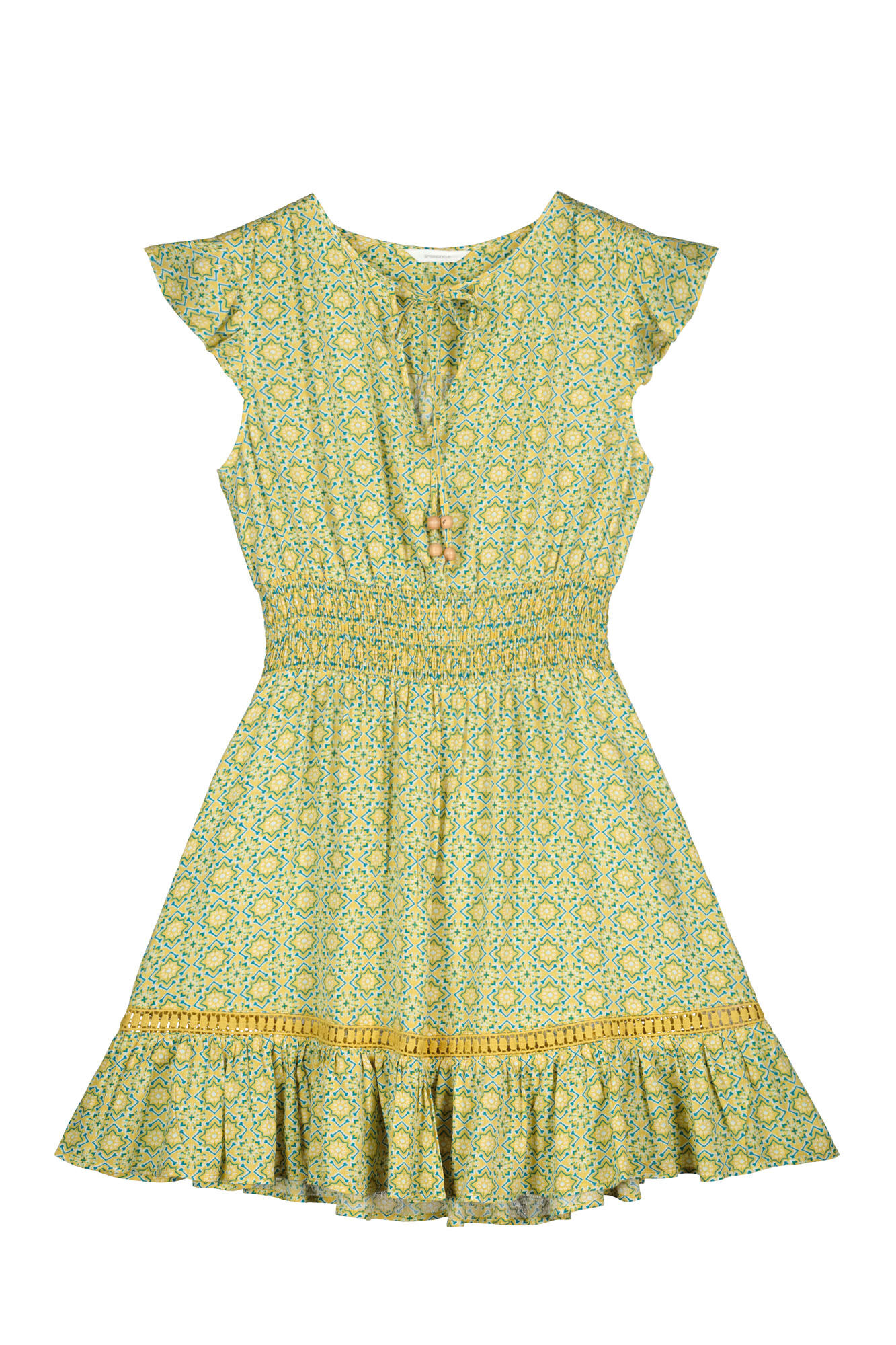 Vestido curto para menino com estampa de abelha
