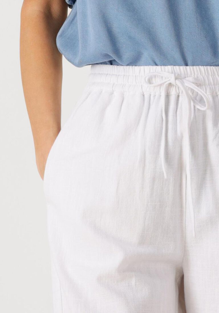 witte co'couture wijde broek loisecc linen long pant