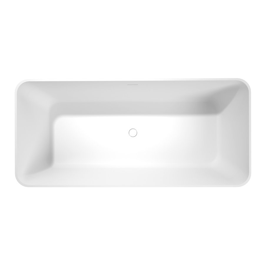 Polysan Leyla vrijstaand bad wit mat solid surface 170x80cm