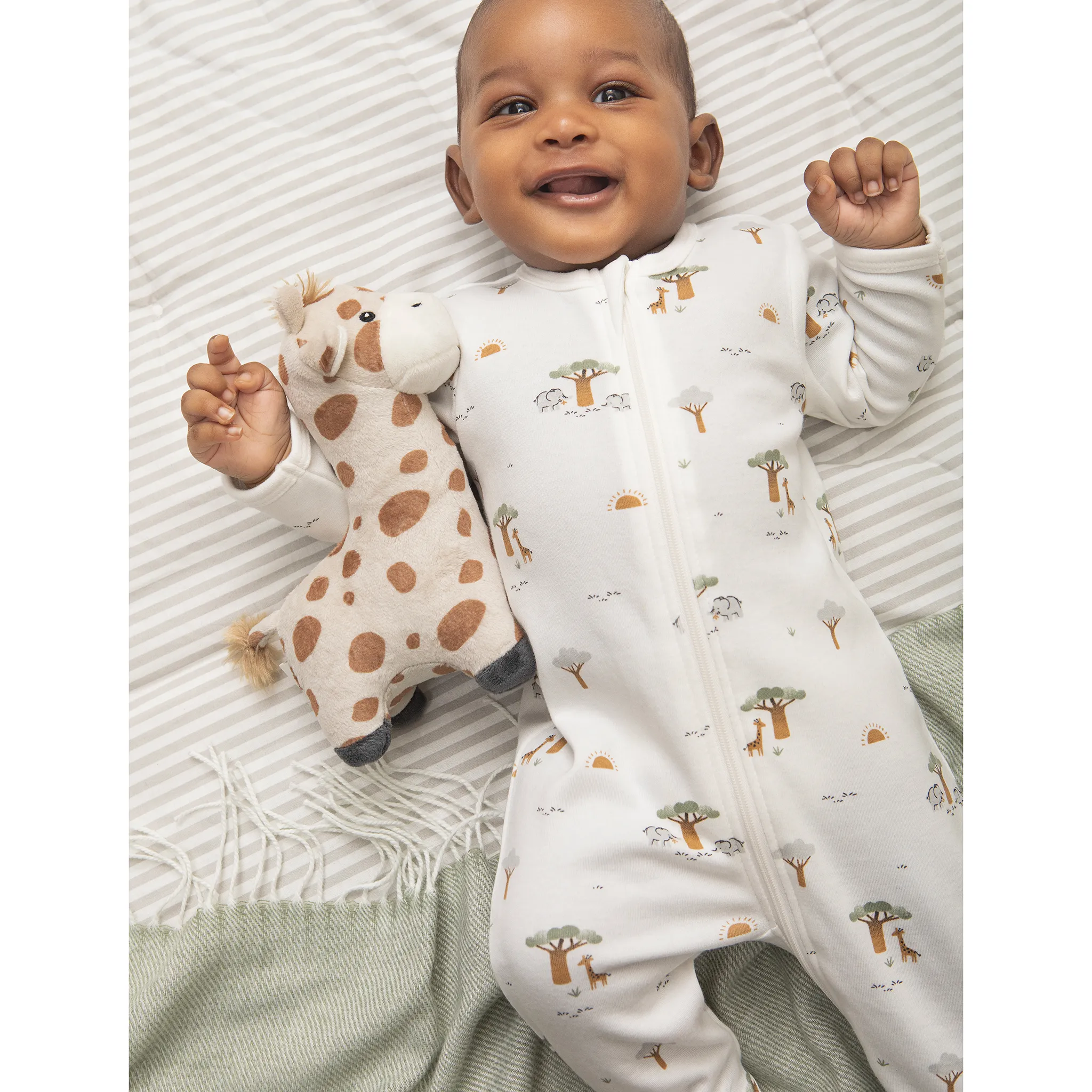 Petit Lem Pyjama Savane Éléphant 0-12mois