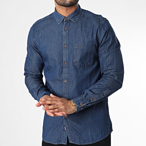 Chemise Manches Longues 10046897 Bleu Brut