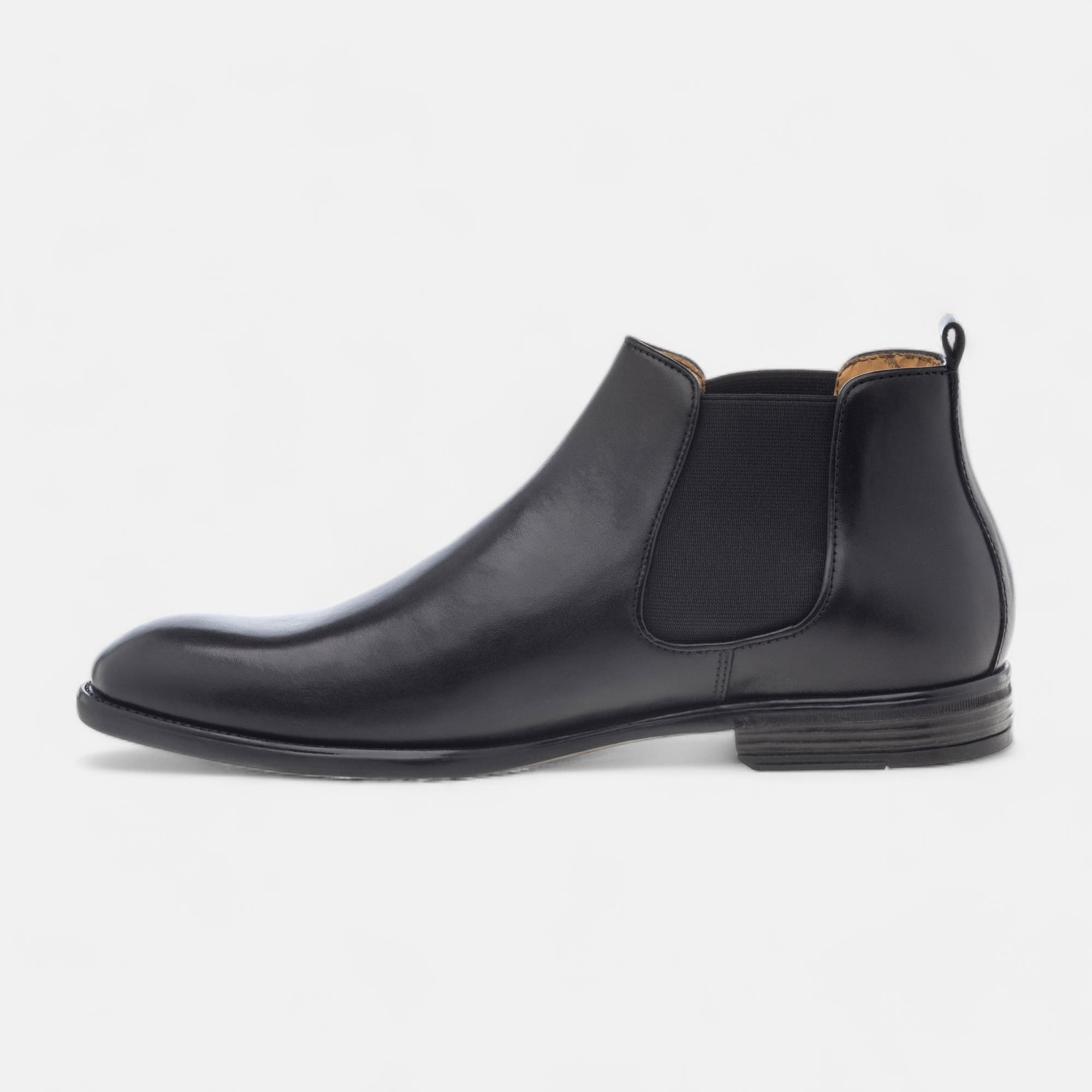 Boots chelsea Homme en cuir noir