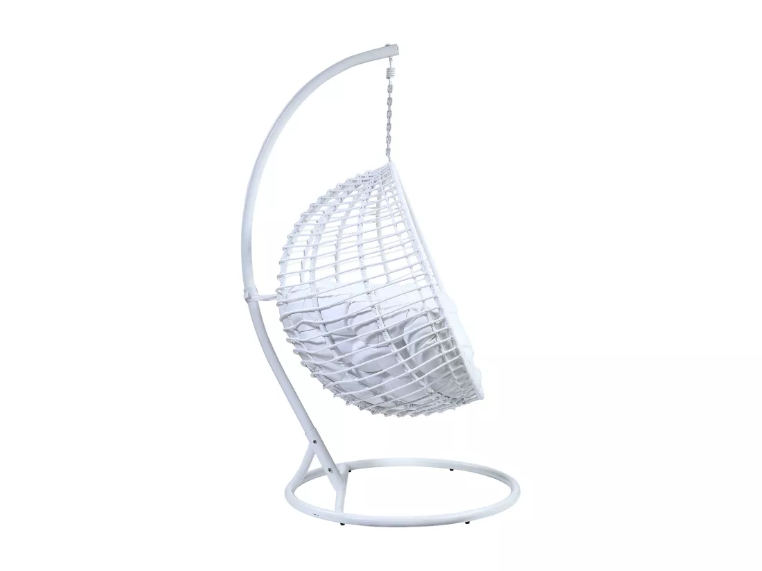 Fauteuil suspendu en résine tressée - Blanc - BONTOC de MYLIA