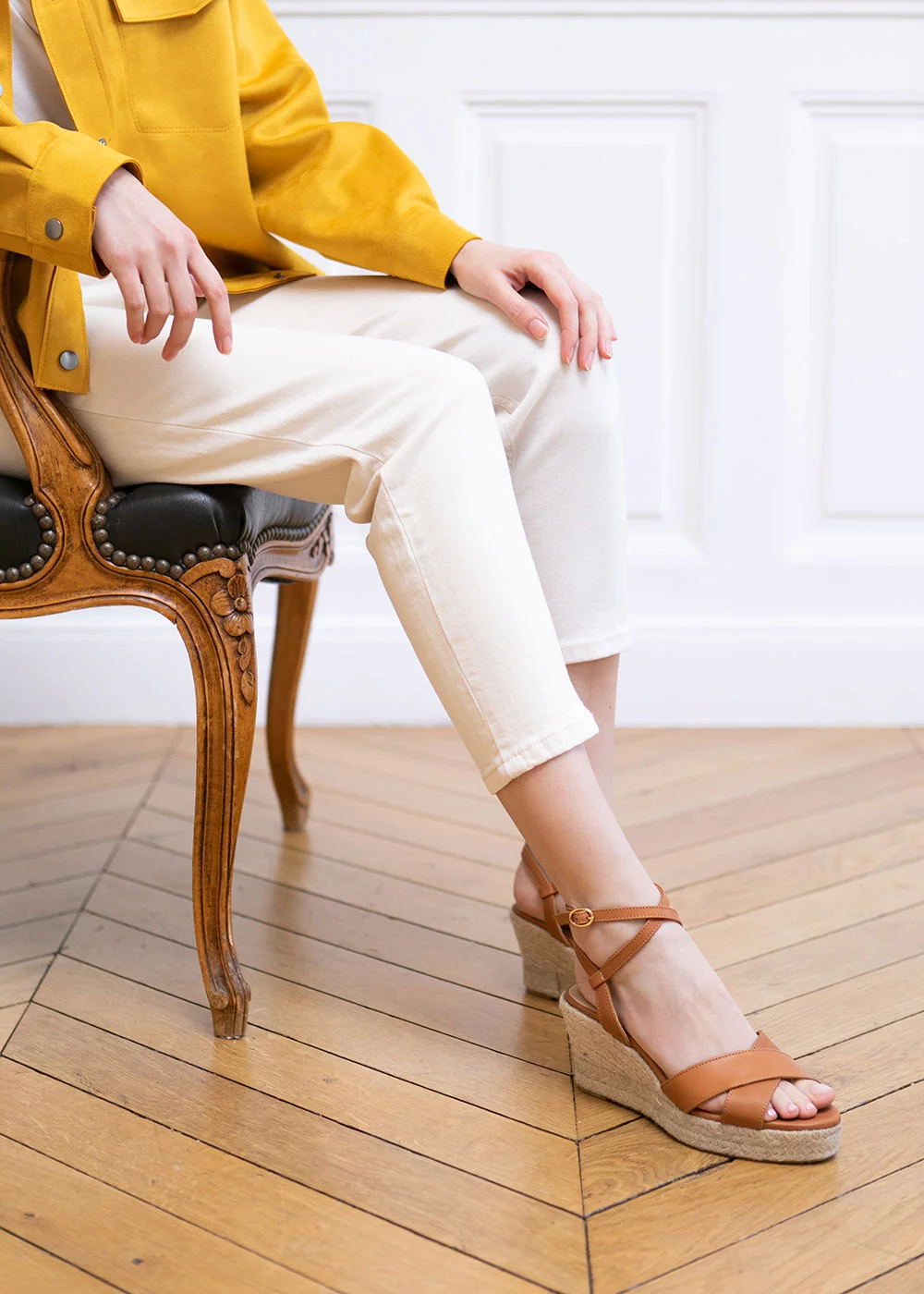 COMPENSE PONCELET CUIR CAMEL