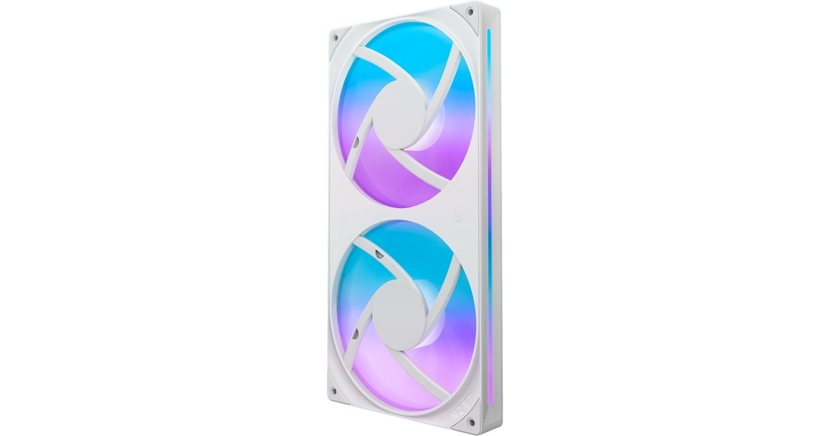 NZXTF280 RGB CORE case fans  (Wit, 2 stuks, 280 x 140 x 26 mm)