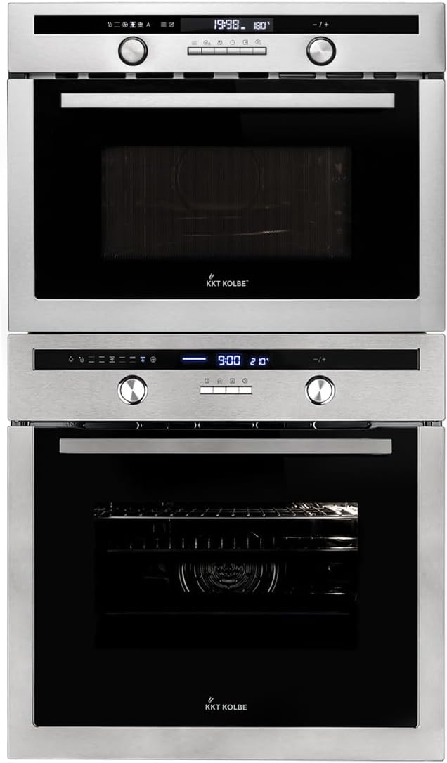 Autarkes Herdset | 60cm Einbaubackofen EB8013ED | Mikrowelle EBM4502ED | Drehspieß | Kerntemperaturfühler | Grill | Heißluft | Teleskopauszüge | Automatik-Timer | Wärmeschutzverglasung | SET8013EBM