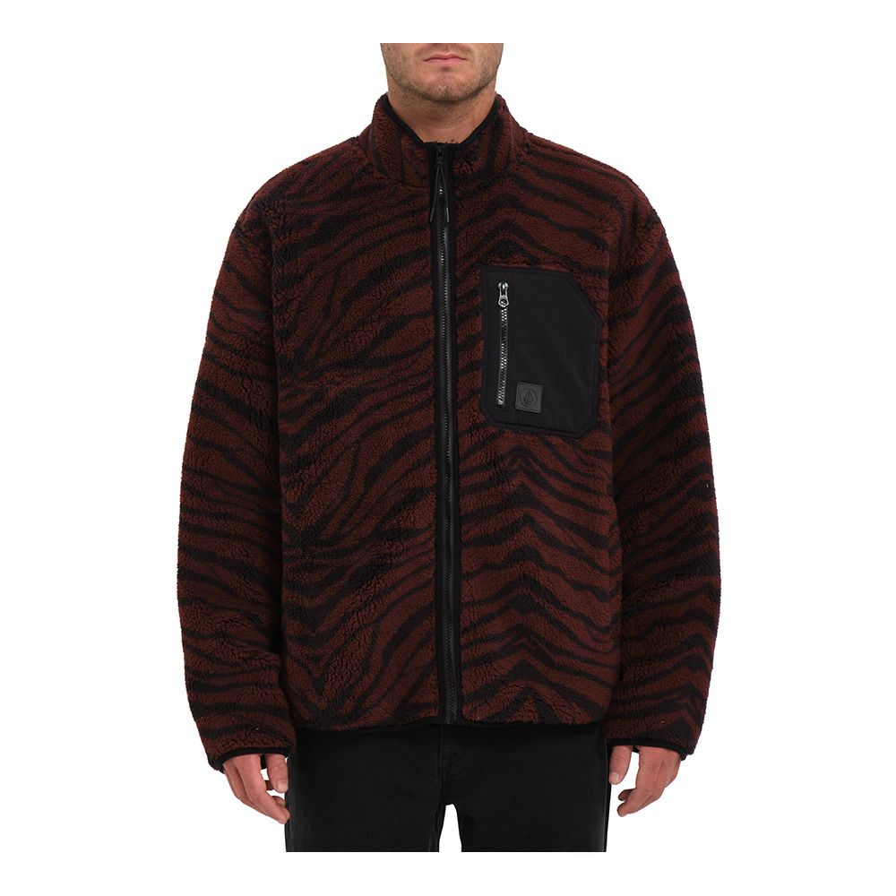 Volcom MUZZER FUZZAR - Polaire Homme bitter chocolate