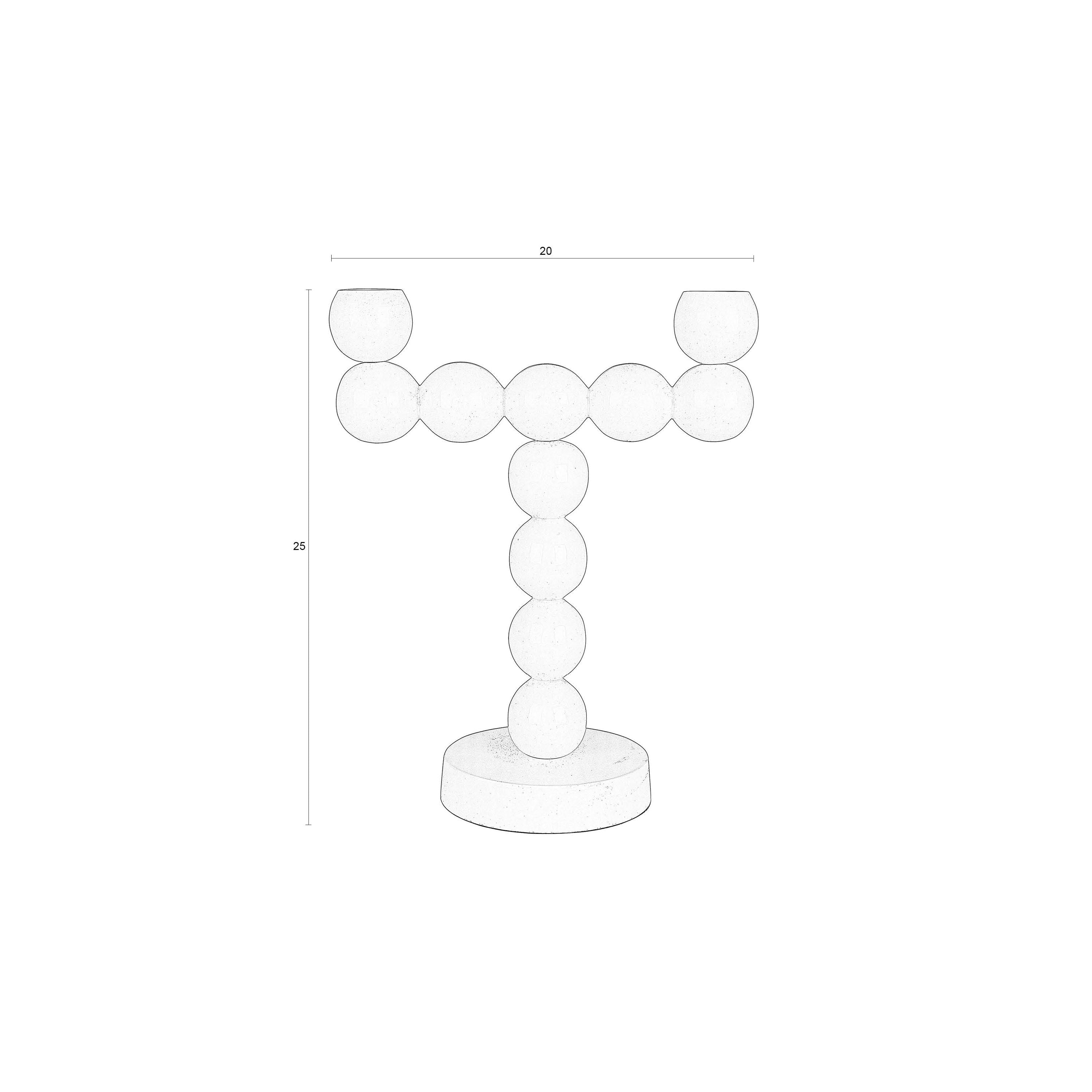 Zuiver Bubbles Kandelaar Two Shiny Zilver