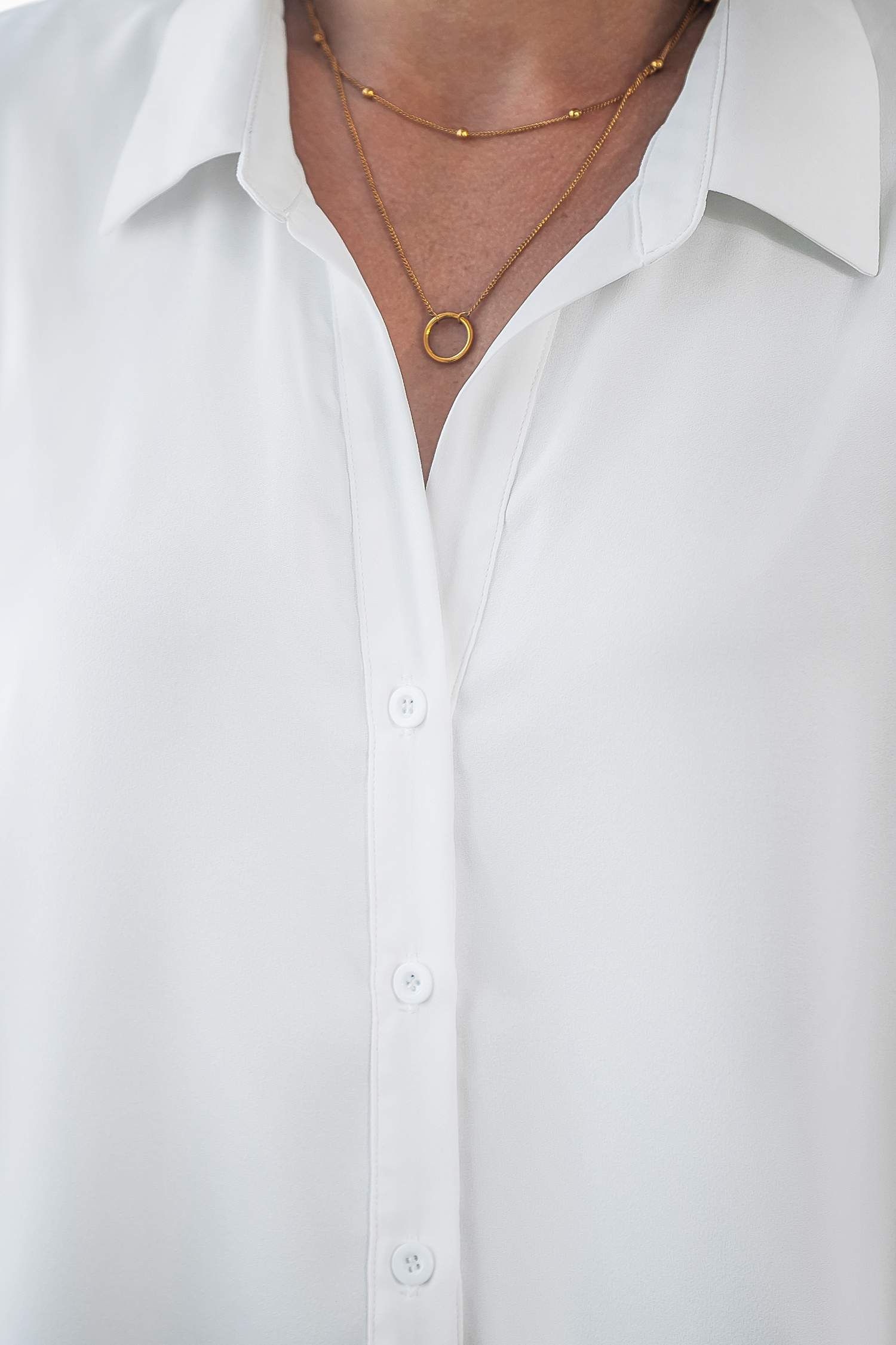Chemise à boutons blanche