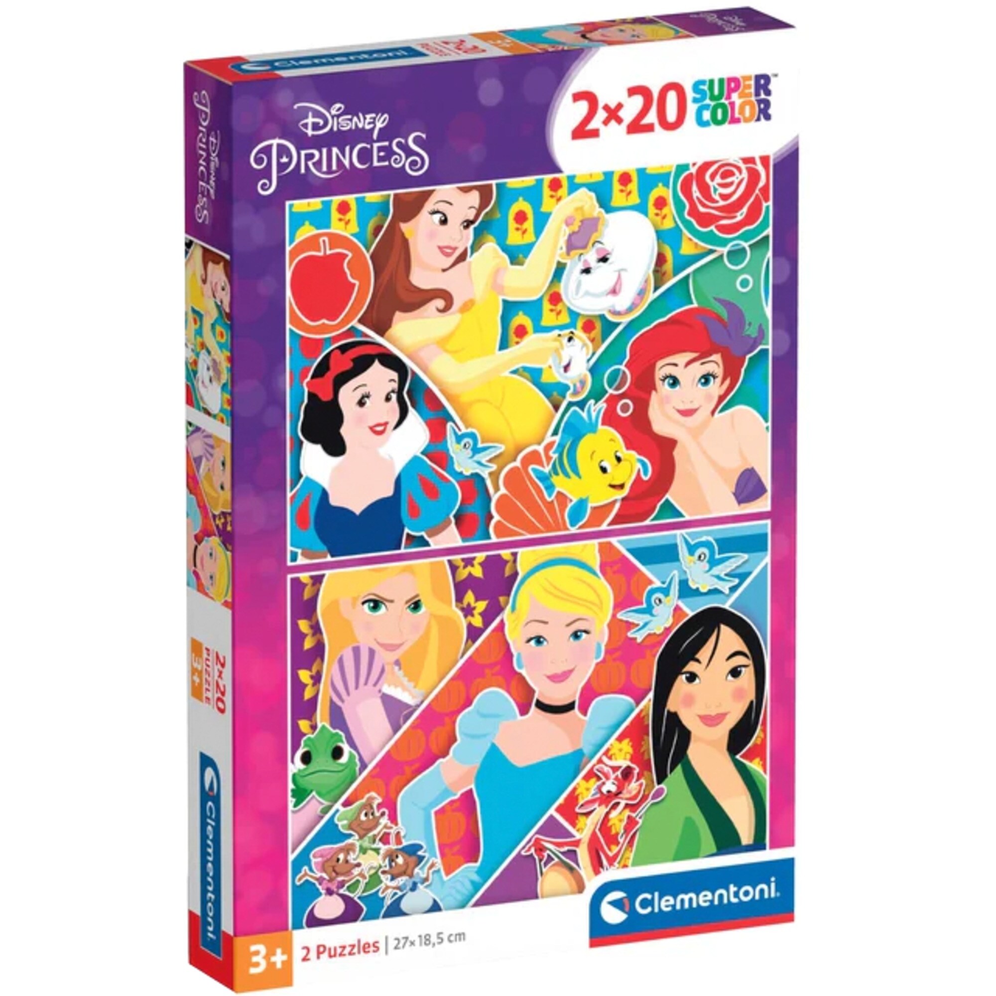 Clementoni Puzzle Kinderpuzzle Supercolor - Disney Prinzessinnen