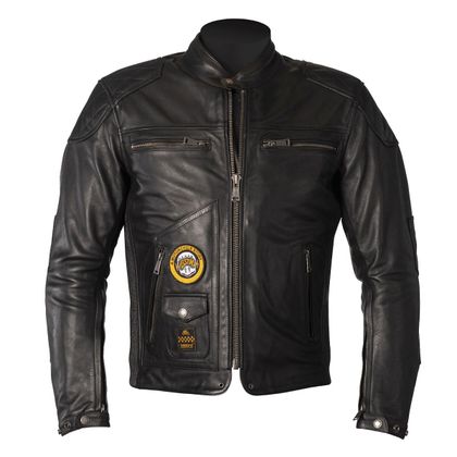 Blouson Helstons TRACKER CUIR RAG - Noir