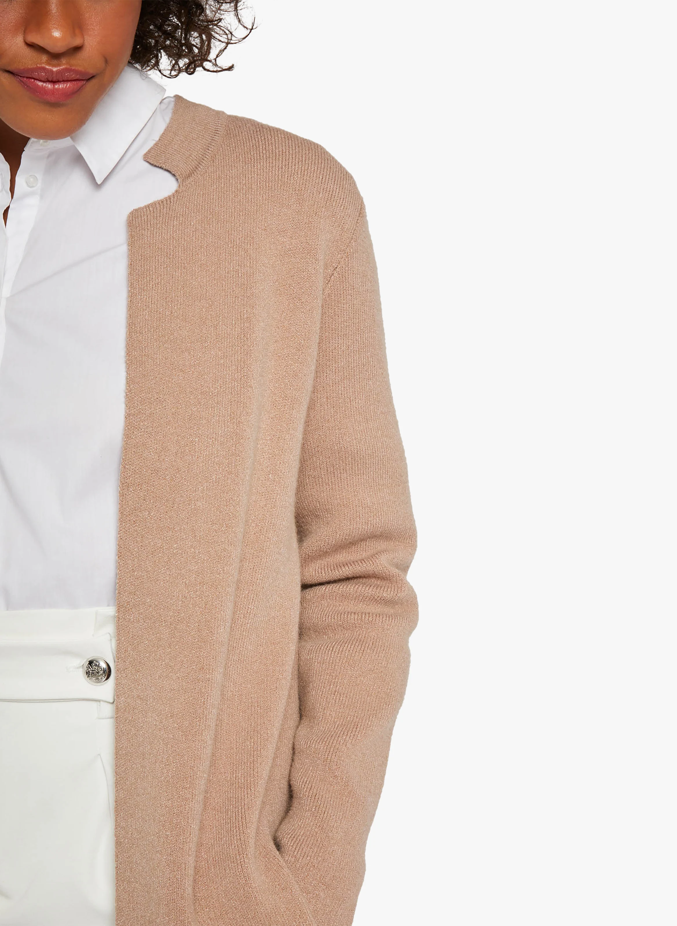 Gilet ouvert | Marron