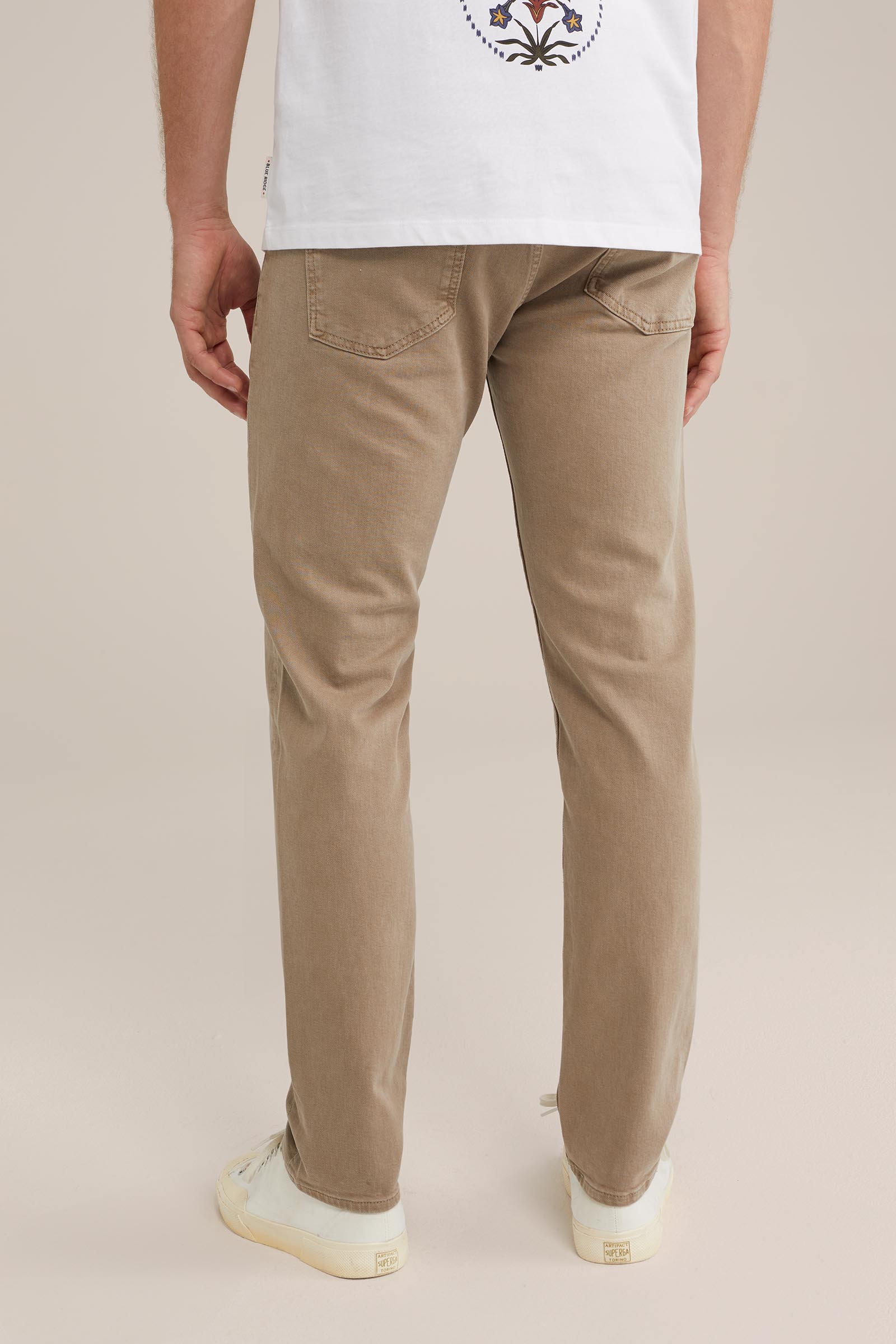 slim fit jeans met medium stretch Blue Ridge Khaki