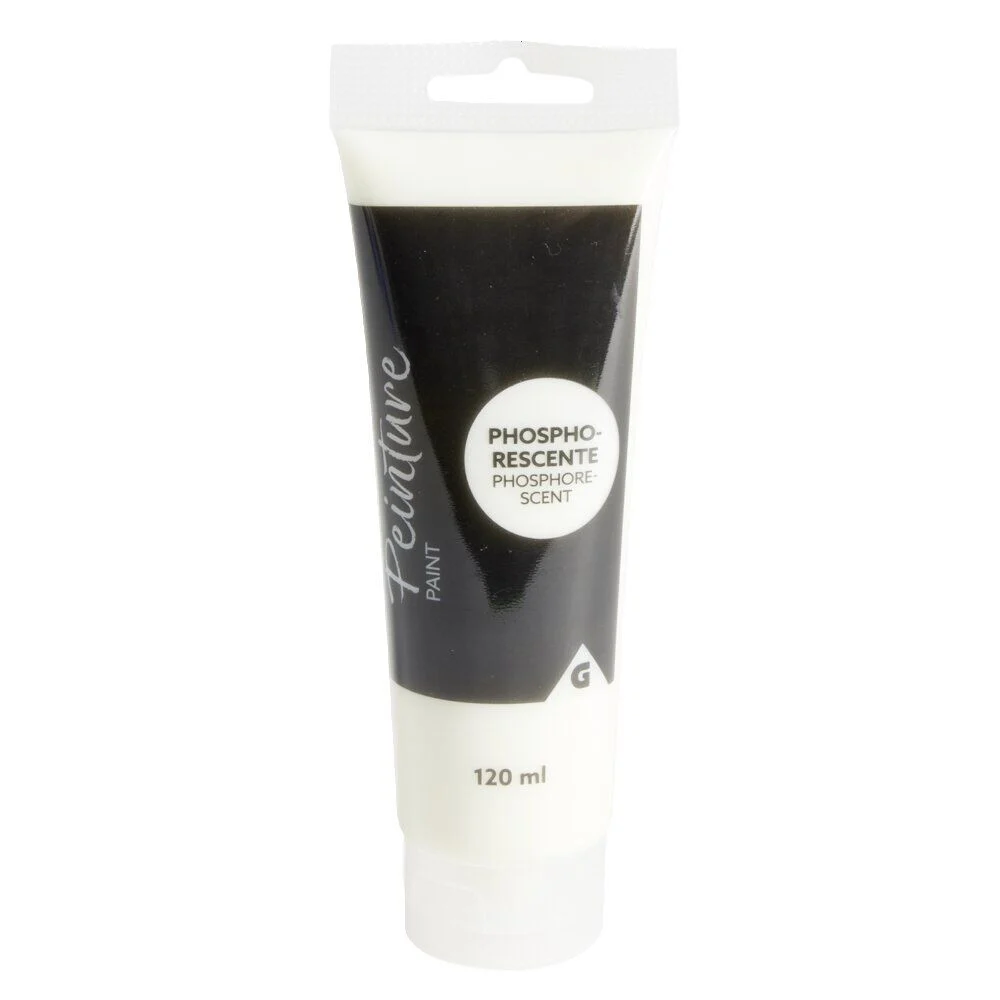 Peinture acrylique phosphorecente tube 120ml