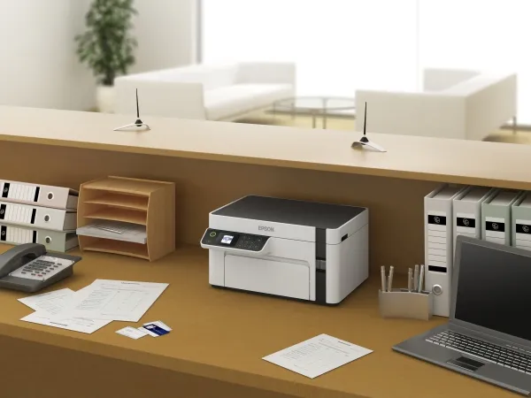 Epson EcoTank ET-M2120 - Multifunktionsprinter - S/H - blækprinter - A4/Legal (medie) - op til 15 spm (udskriver) - 150 ark - USB, Wi-Fi - hvid