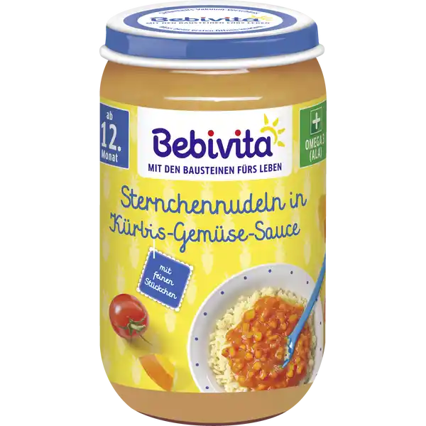 Bio Sternchennudeln in Kürbis-Gemüse-Sauce