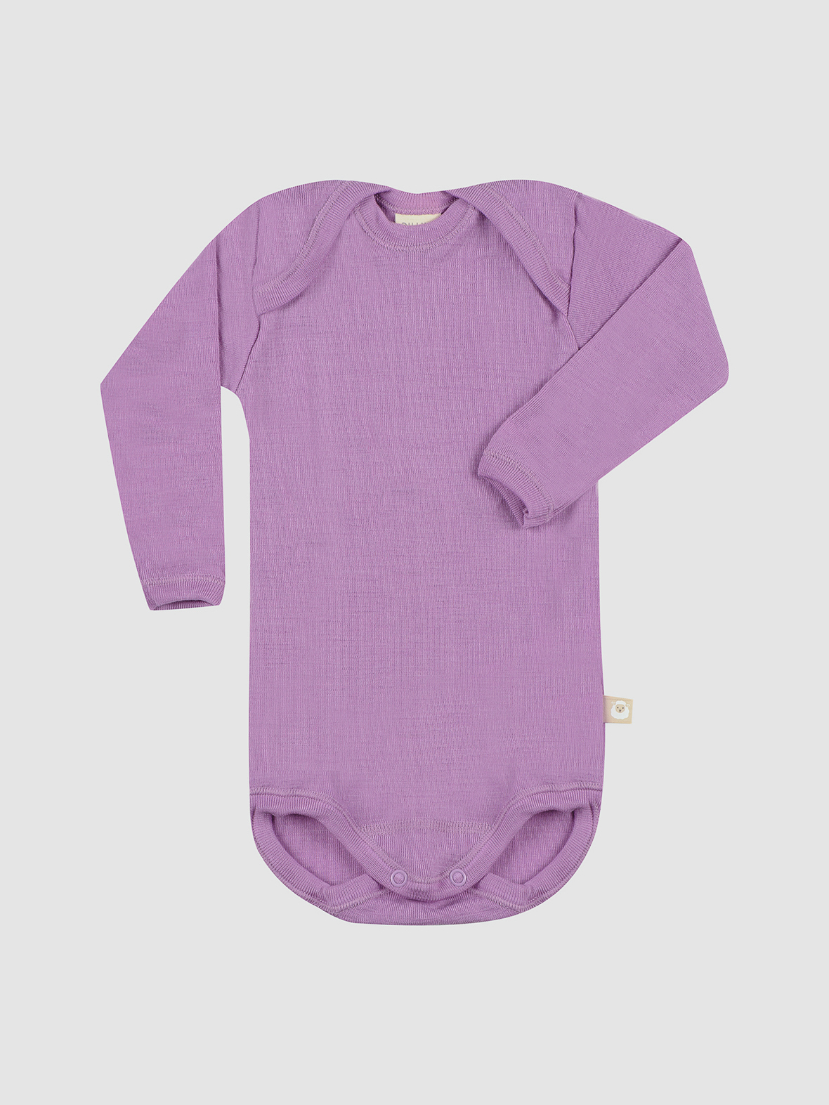 Romper met lange mouw van merinowol voor baby's