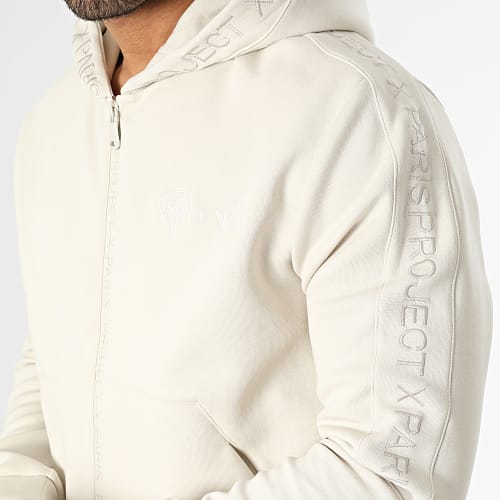 Sweat Zippé Capuche 2333108 Beige