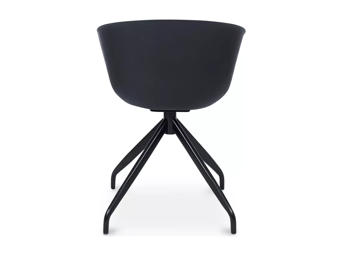 Chaise de bureau tapissée avec accoudoirs - Chaise de bureau design noire - Jodie - Joan Rouge