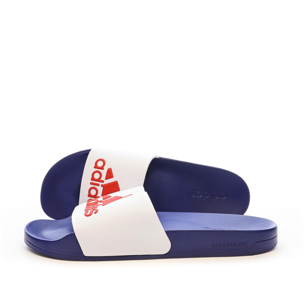 Adidas Claquettes Blanc/Bleu Homme Adidas Adilette Shower HQ6885