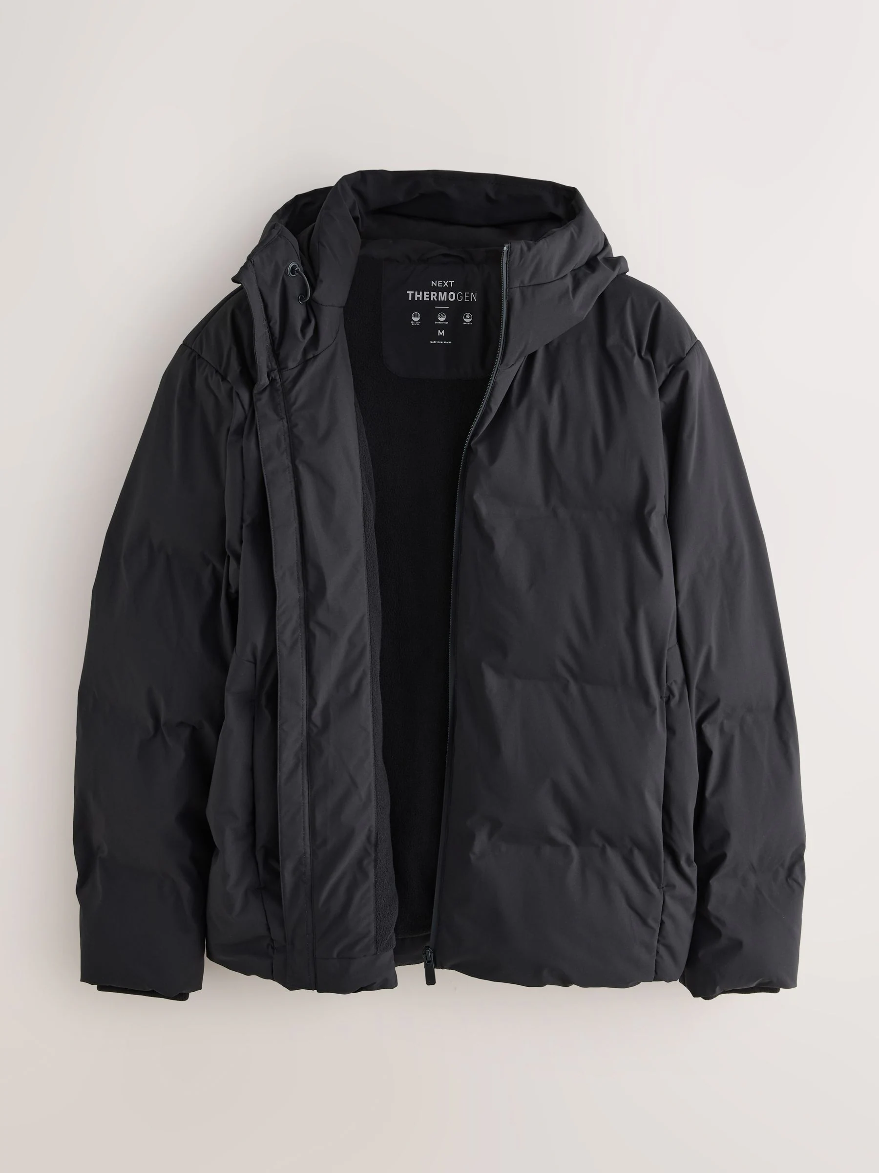 Zwart - Standaard lengte - ThermoGen Shower Resistant Puffer Jacket
