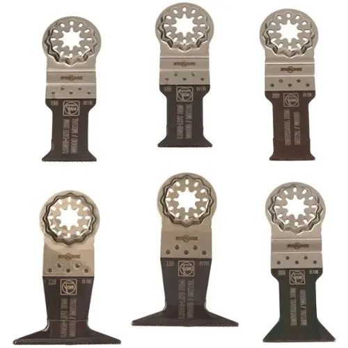 FEIN 35222967010 Best of E-Cut Starlock Wood & Metal, 6 E-Cut multitool zaagbladenset - Starlock