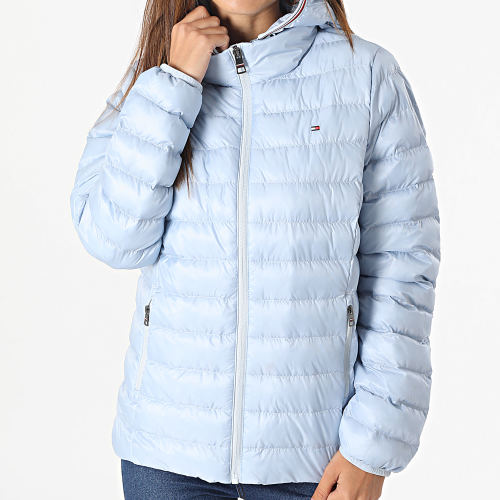 Doudoune Capuche Femme Global Stripe 8927 Bleu Clair