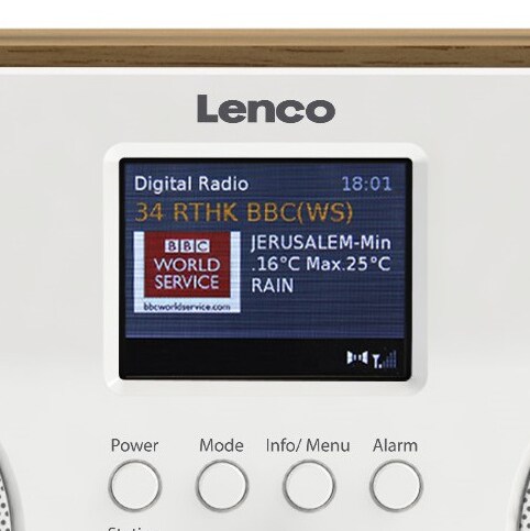 Lenco Internet-Radio PIR-645 mit DAB+/FM Radio, wiederaufladbarem Akku und Bluetooth, weiß