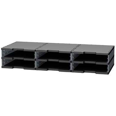 Trieur 6 cases standards Modulodoc Exacompta gris