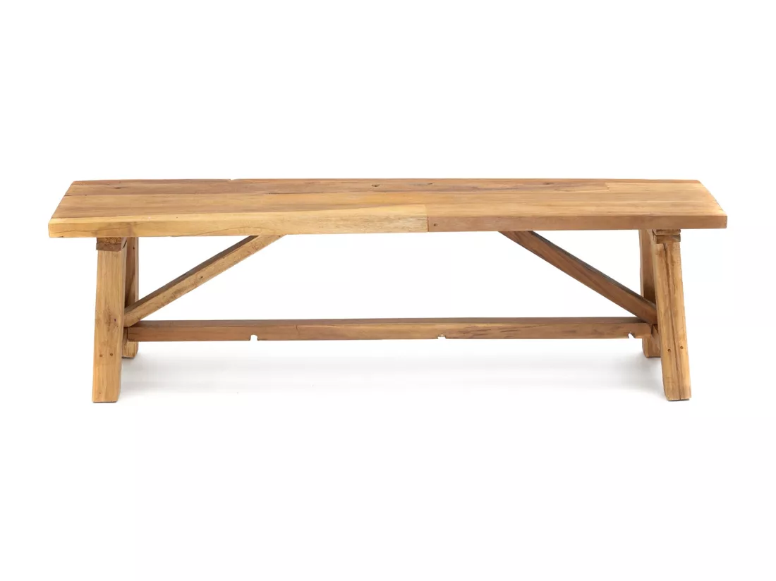 BANC Roca 160 cm, bois massif couleurs naturelles